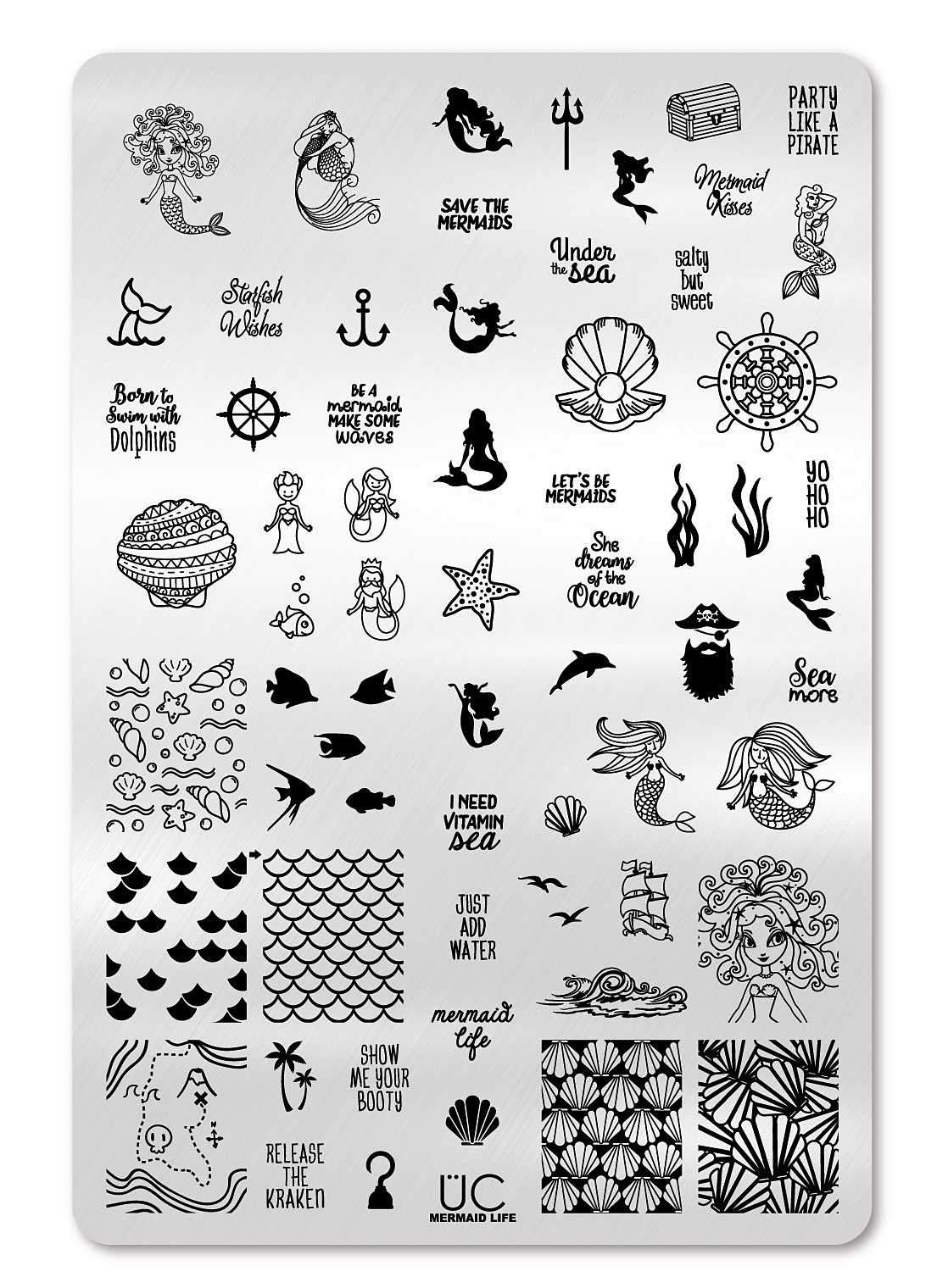 Mermaid Life 1 - Uber Chic Stamping Plate Main image