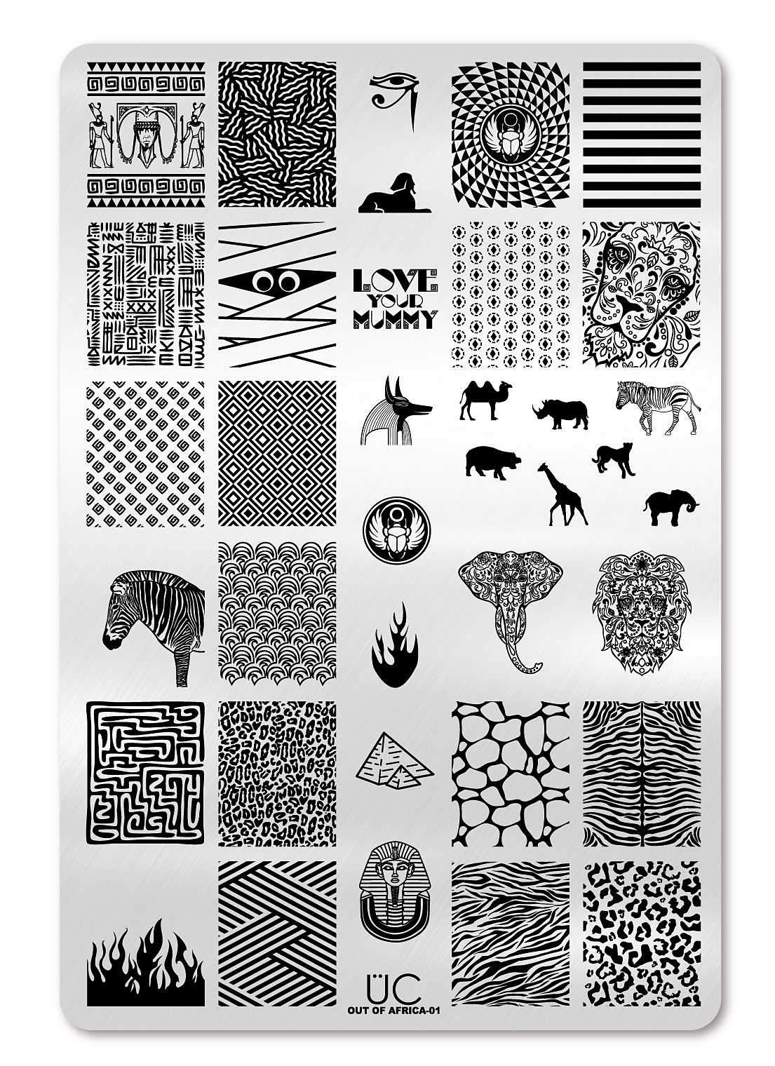 Out of Africa - Uber Chic Stamping Plate