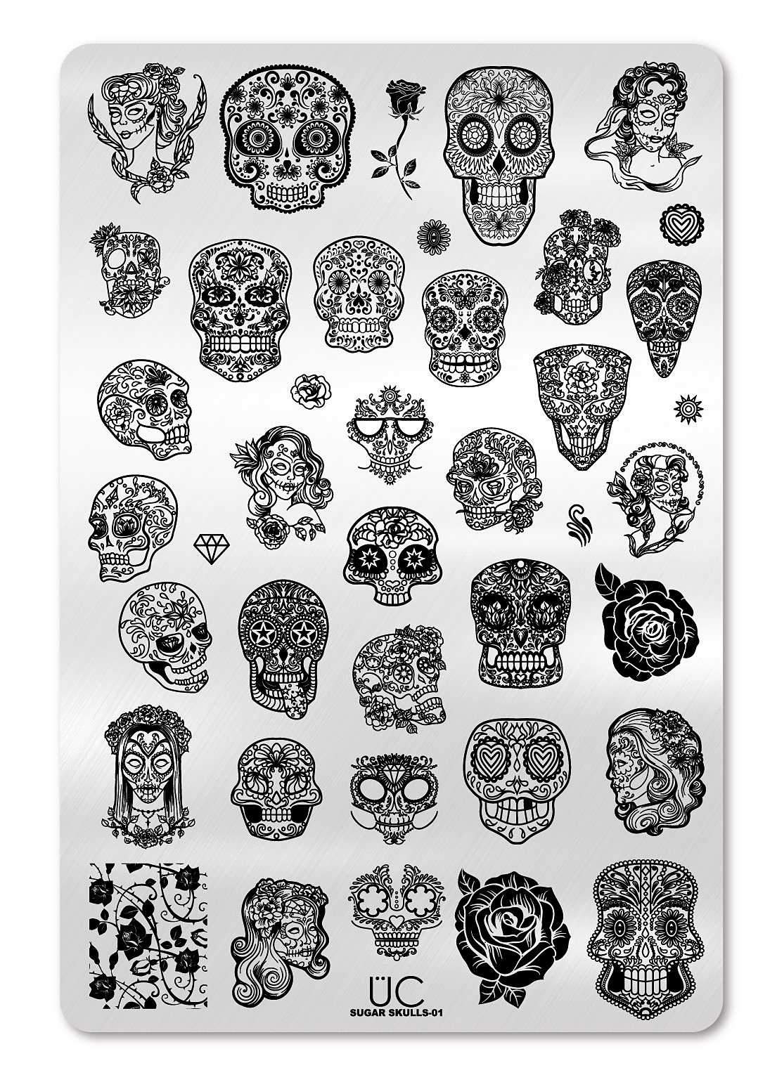 Sugar Skulls - Uber Chic Stamping Plate Main image