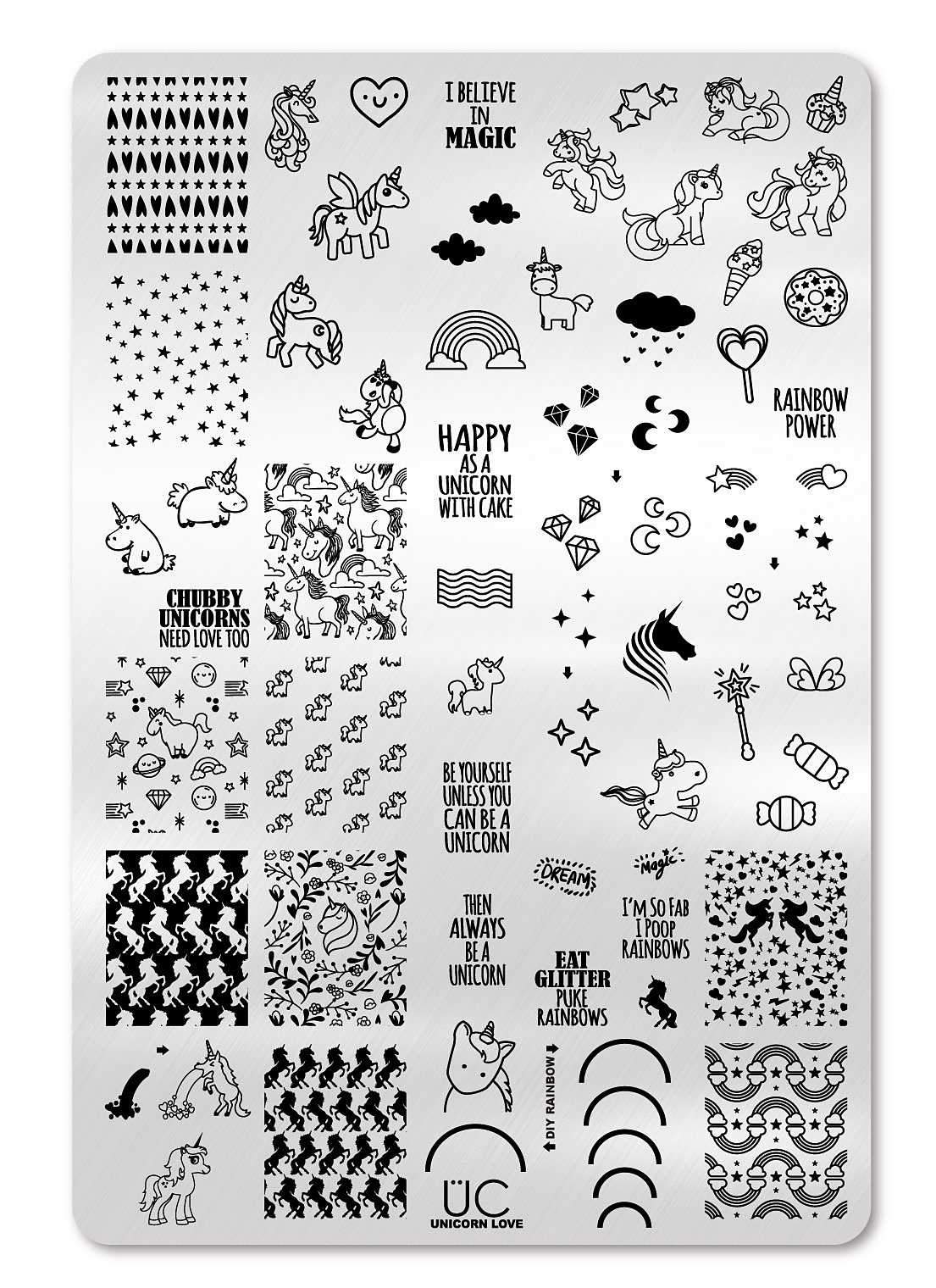 Unicorn Love - Uber Chic Stamping Plate Main image