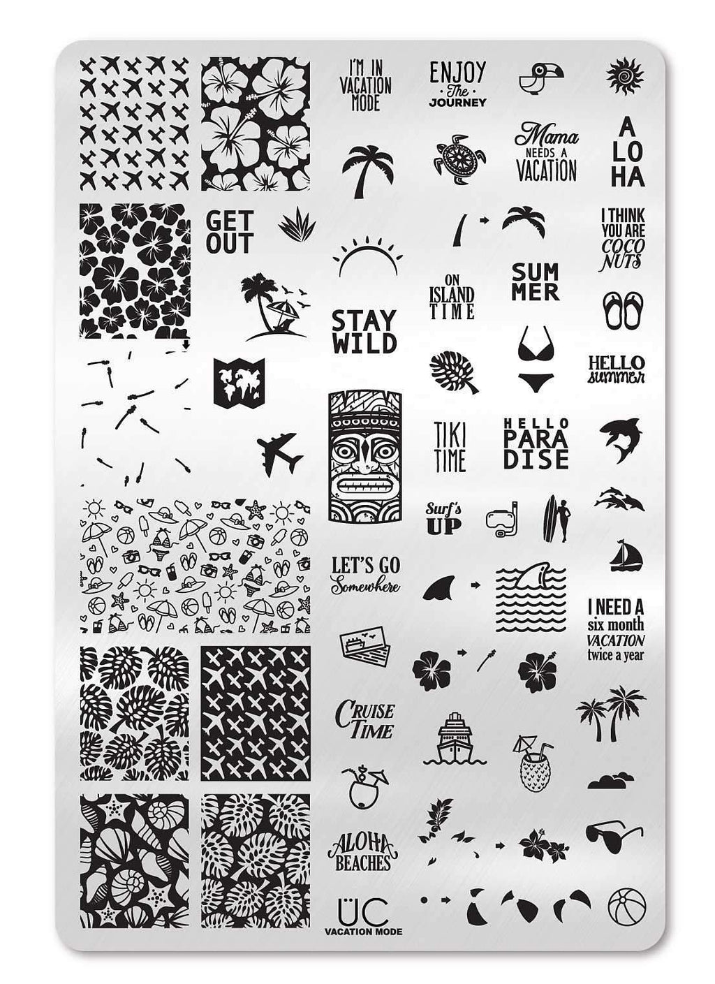 Vacation Mode - Uber Chic Stamping Plate
