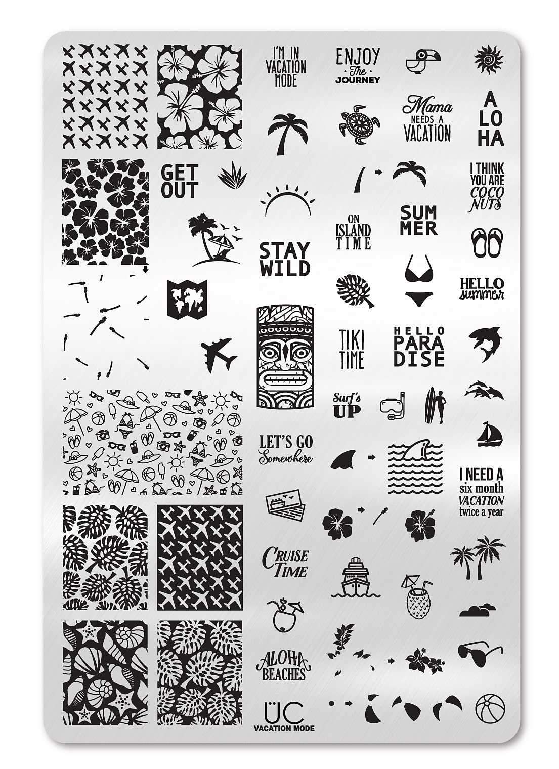 Vacation Mode - Uber Chic Stamping Plate