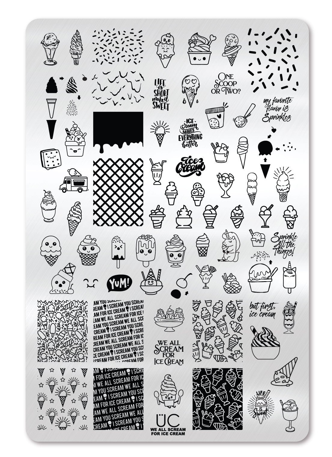 We All Scream for Ice Cream! - Uber Chic Stamping Plate Main image