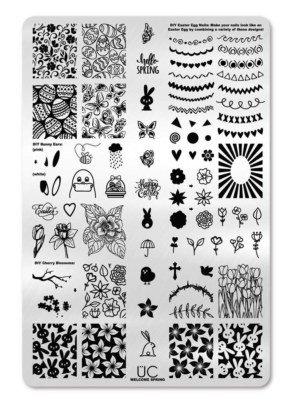 Welcome Spring - Uber Chic Stamping Plate Main image