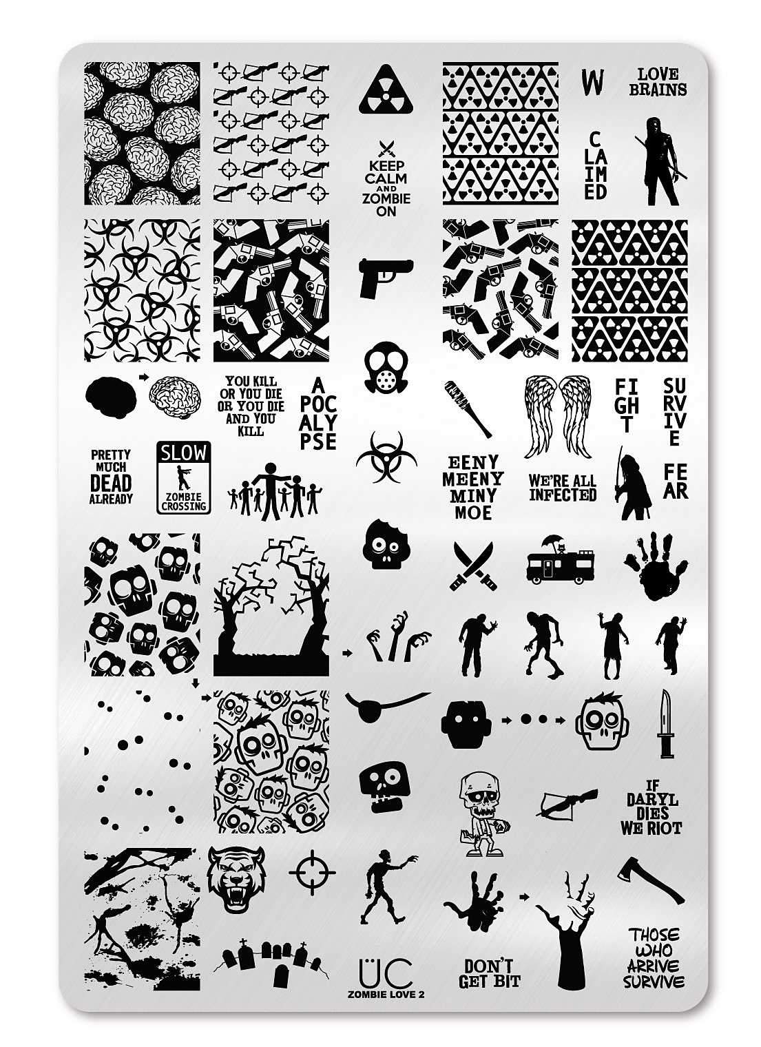 Zombie Love 2 - Uber Chic Stamping Plate Main image