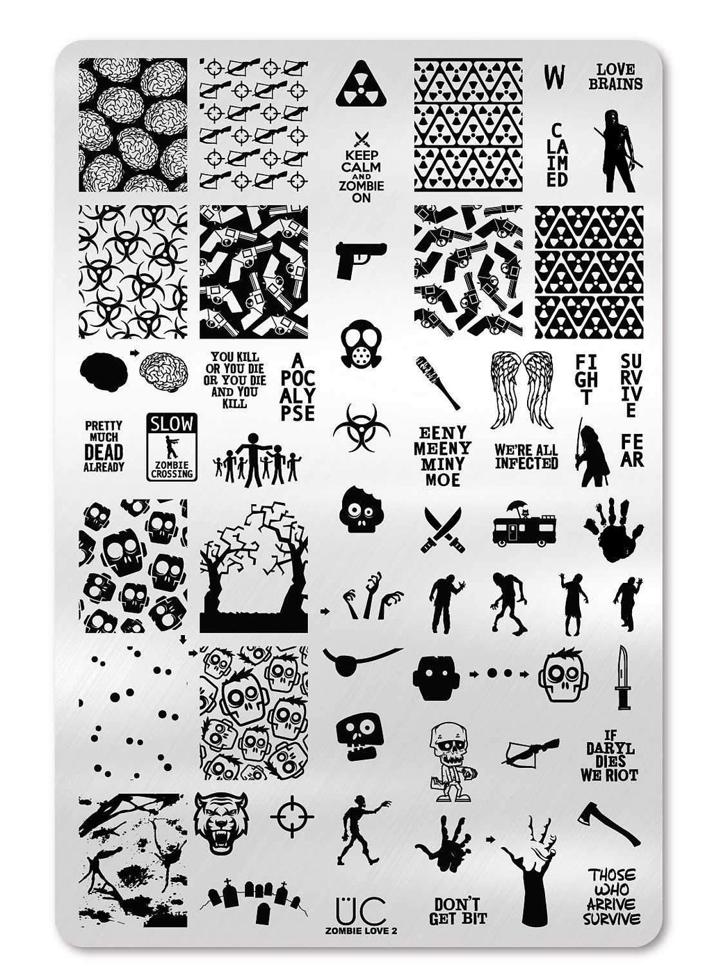 Zombie Love 2 - Uber Chic Stamping Plate