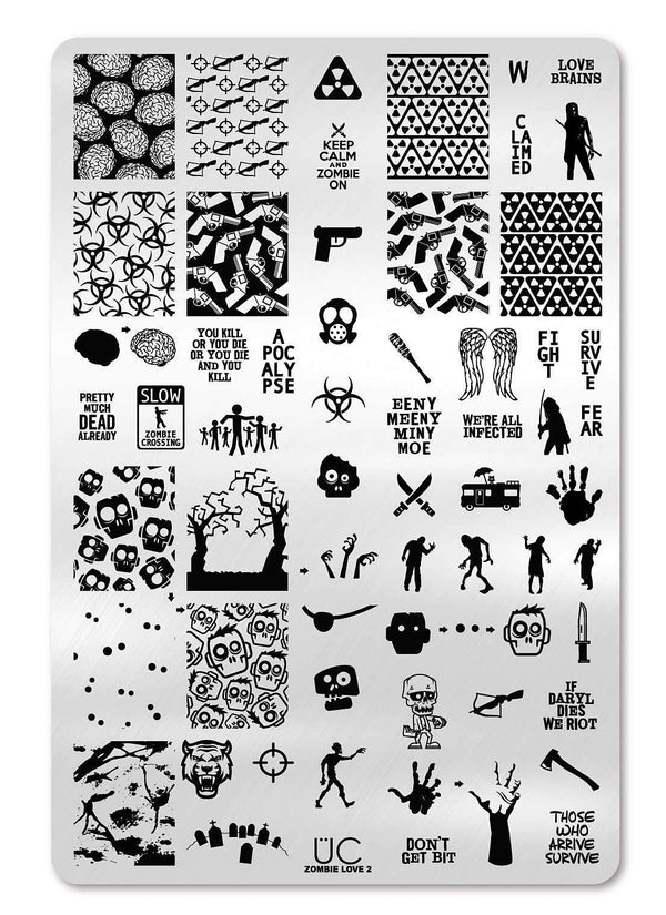 Zombie Love 2 - Uber Chic Stamping Plate