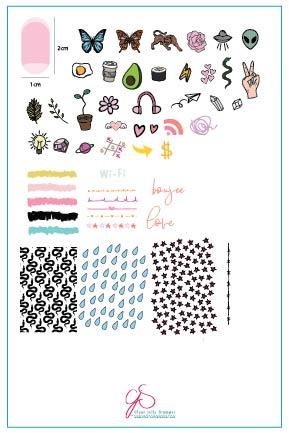 Koko by Design (CjS-103) - Clear Jelly Stamping Plate Main image