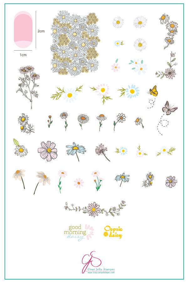 I Dream of Daisies (CjS-104) - Clear Jelly Stamping Plate Main image