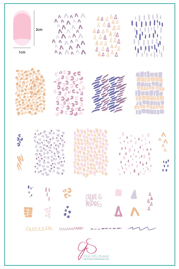 Whispers 1 (CjS-105) - Clear Jelly Stamping Plate Main image