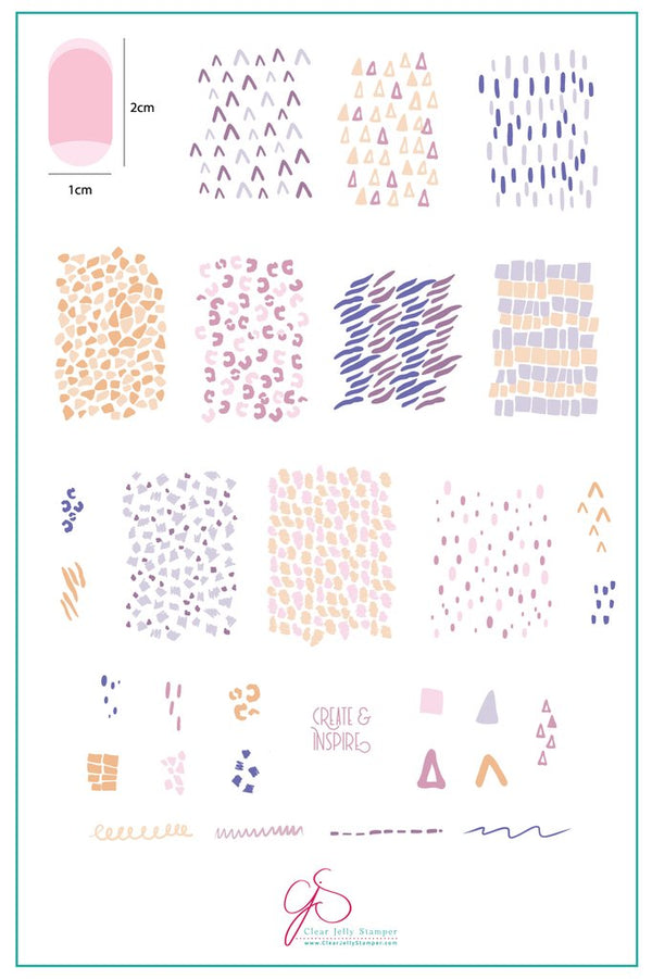 Whispers 1 (CjS-105) - Clear Jelly Stamping Plate