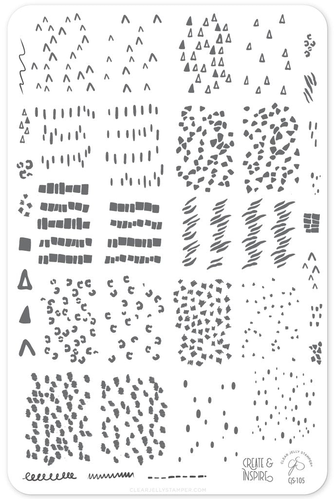 Whispers 1 (CjS-105) - Clear Jelly Stamping Plate