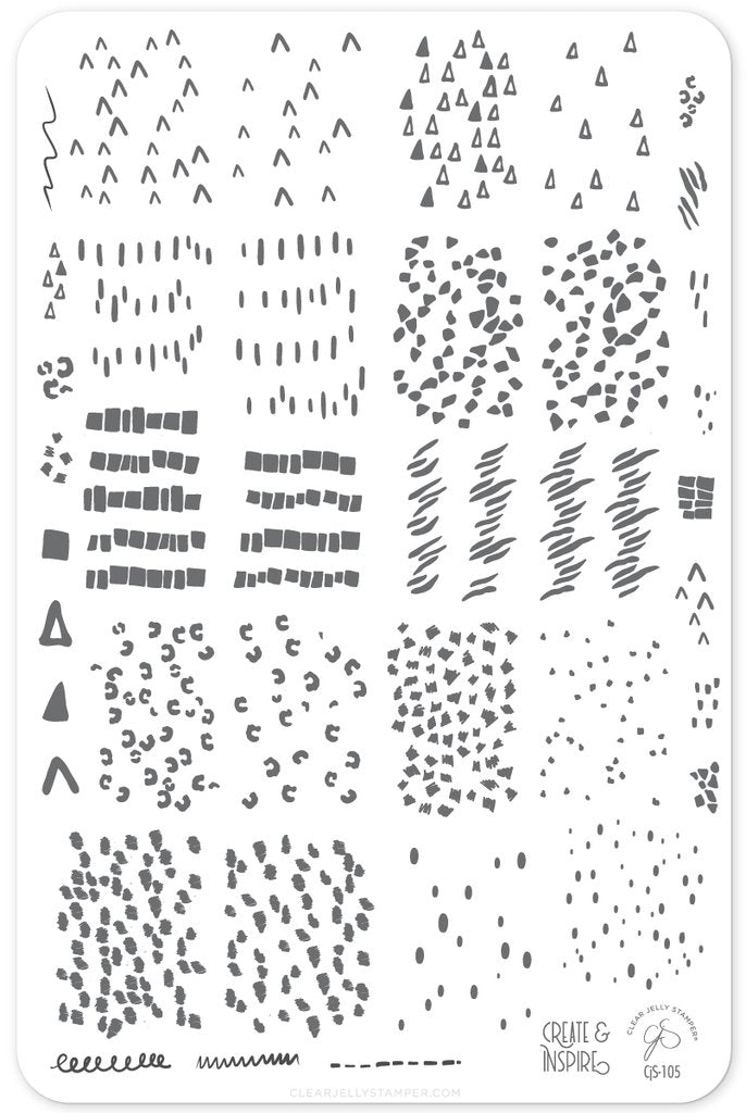 Whispers 1 (CjS-105) - Clear Jelly Stamping Plate Secondary image