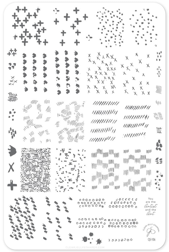Whispers 2 (CjS-106) - Clear Jelly Stamping Plate