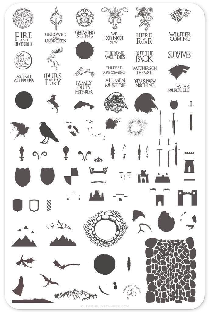 Winter is Coming (CjS-108) LIMITED EDITION - Clear Jelly Stamping Plate Secondary image