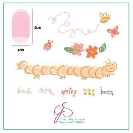 Baby Bugs and Bees (CjS-10) - CJS Small Stamping Plate Main image