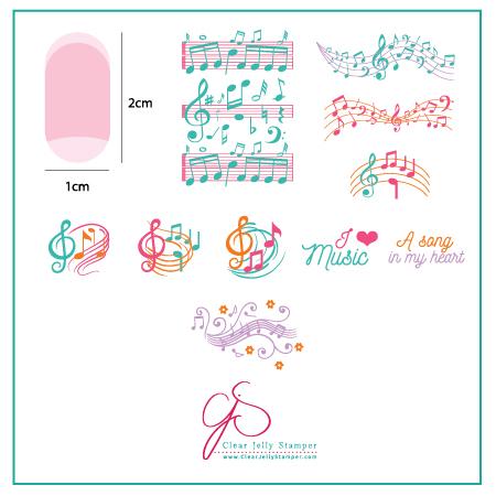 Musical Score (CjS-122) - CJS Small Stamping Plate Main image