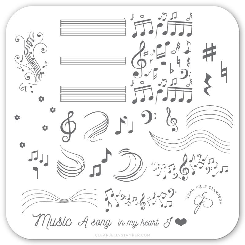 Musical Score (CjS-122) - CJS Small Stamping Plate Secondary image