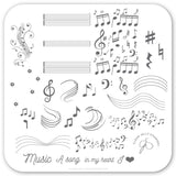 Musical Score (CjS-122) - CJS Small Stamping Plate