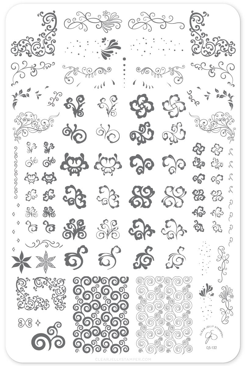 Put a Lil Swirl on it... part 1 (CjS 132) - Clear Jelly Stamping Plate Secondary image