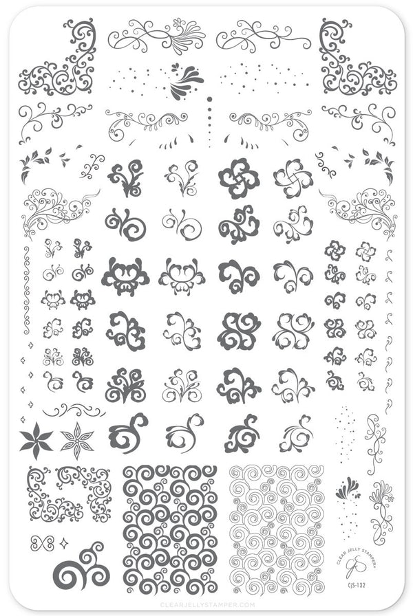 Put a Lil Swirl on it... part 1 (CjS 132) - Clear Jelly Stamping Plate