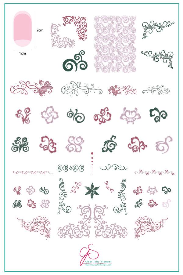 Put a Lil Swirl on it... part 1 (CjS 132) - Clear Jelly Stamping Plate Main image