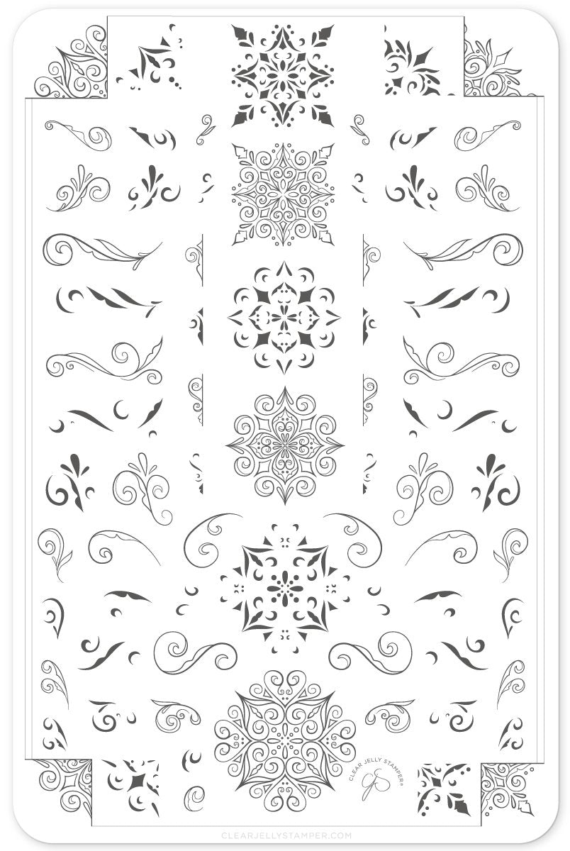 Put a Lil Swirl on it... part 2 (CjS 134) - Clear Jelly Stamping Plate Secondary image