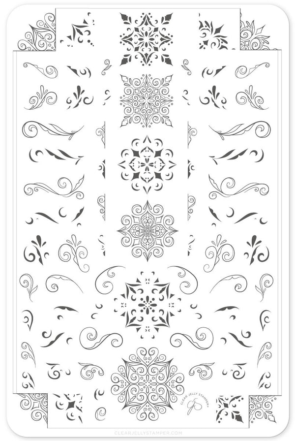 Put a Lil Swirl on it... part 2 (CjS 134) - Clear Jelly Stamping Plate