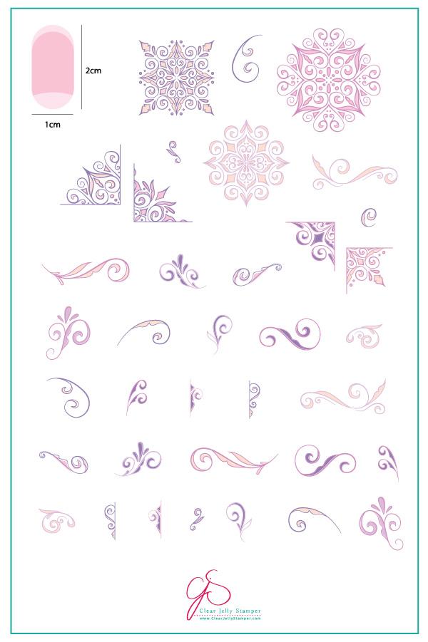 Put a Lil Swirl on it... part 2 (CjS 134) - Clear Jelly Stamping Plate Main image