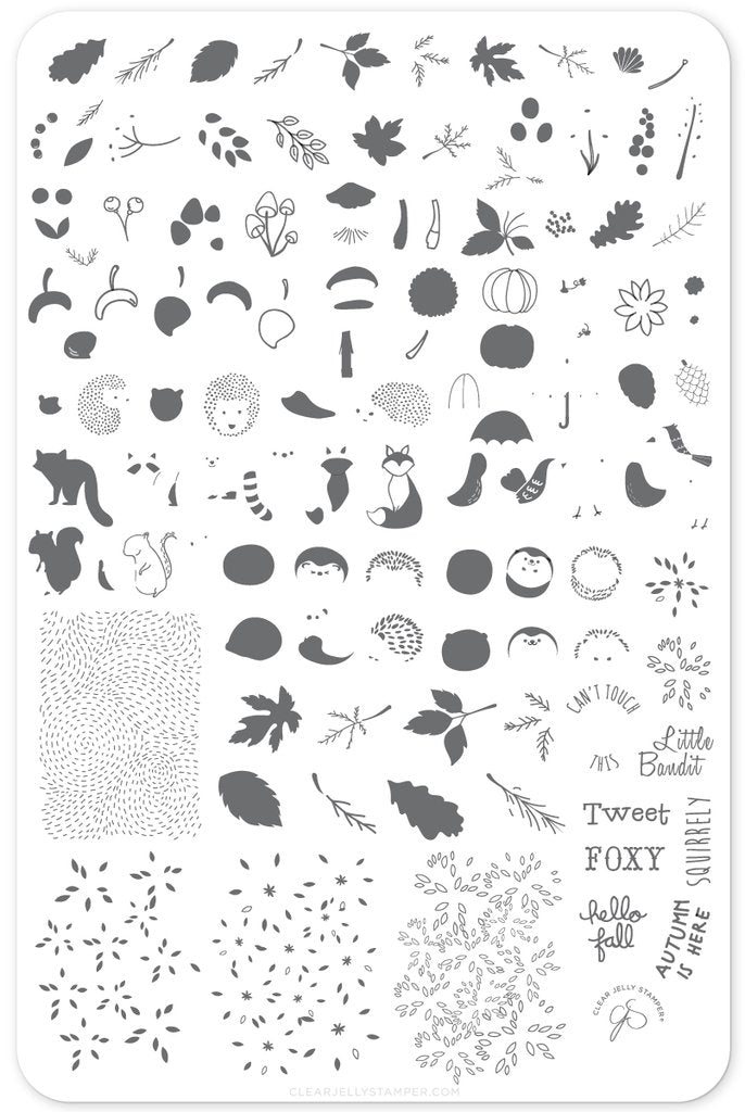 Autumn is Here! (CjS-135) - Clear Jelly Stamping Plate