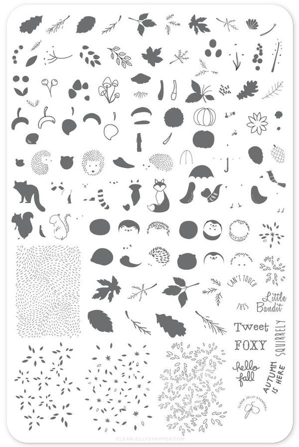 Autumn is Here! (CjS-135) - Clear Jelly Stamping Plate