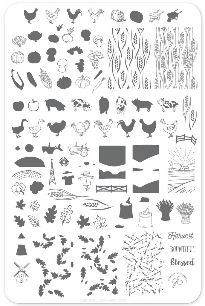 Harvest (CjS-138)  - Clear Jelly Stamping Plate