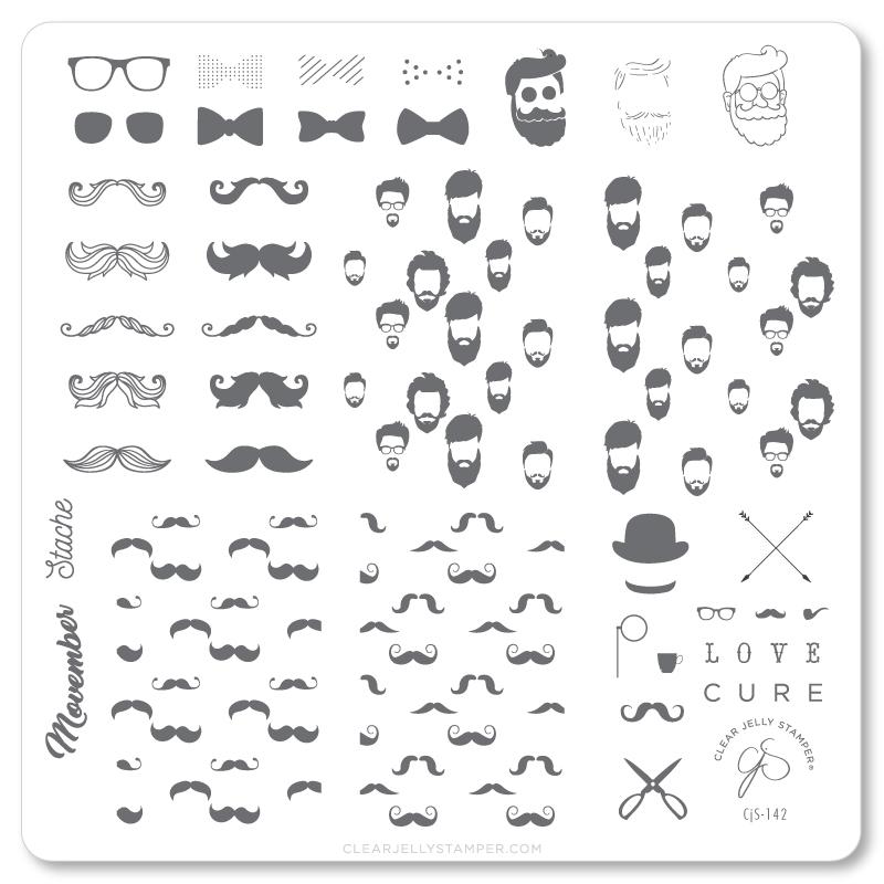Hippest Movember (CjS-142) - CJS Medium Stamping Plate