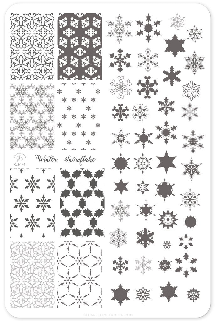 Frosted (CjS-144) - Clear Jelly Stamping Plate Secondary image