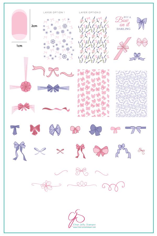 Put a Bow on it, Darling (CjS-147) - Clear Jelly Stamping Plate Main image
