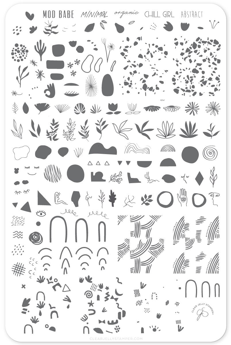 Mod Life Series - Minimalist (CjS-153) - Clear Jelly Stamping Plate Secondary image