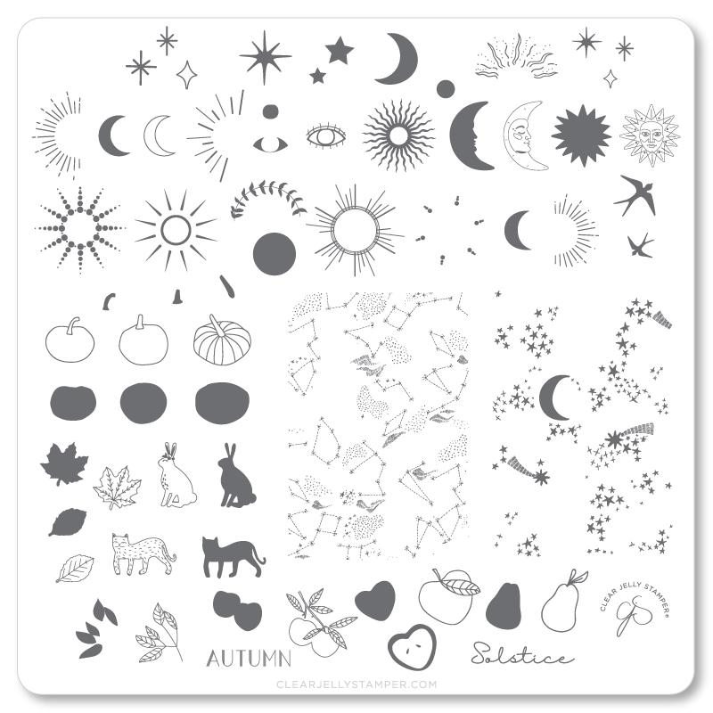 Autumn Solstice (CjS-168) - CJS Medium Stamping Plate