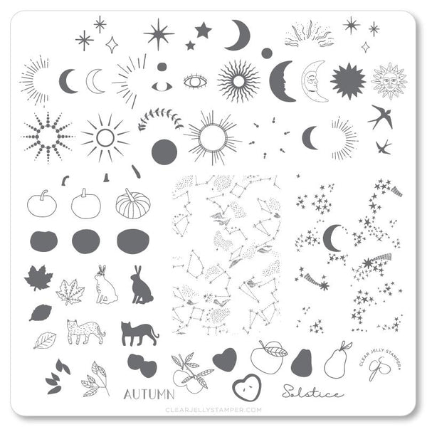 Autumn Solstice (CjS-168) - CJS Medium Stamping Plate