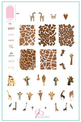 Wild Kingdom – Giraffe (CjS-174)  - Clear Jelly Stamping Plate