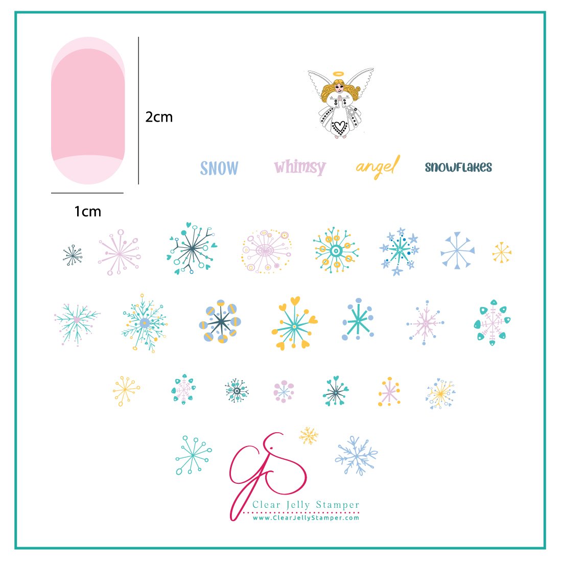 Whimsy Angel (CjS-181) - CJS Small Stamping Plate Main image