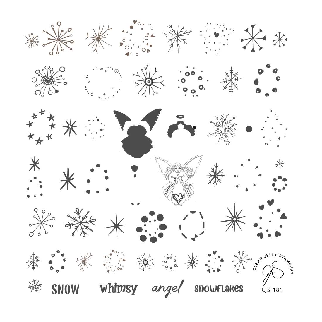 Whimsy Angel (CjS-181) - CJS Small Stamping Plate Secondary image