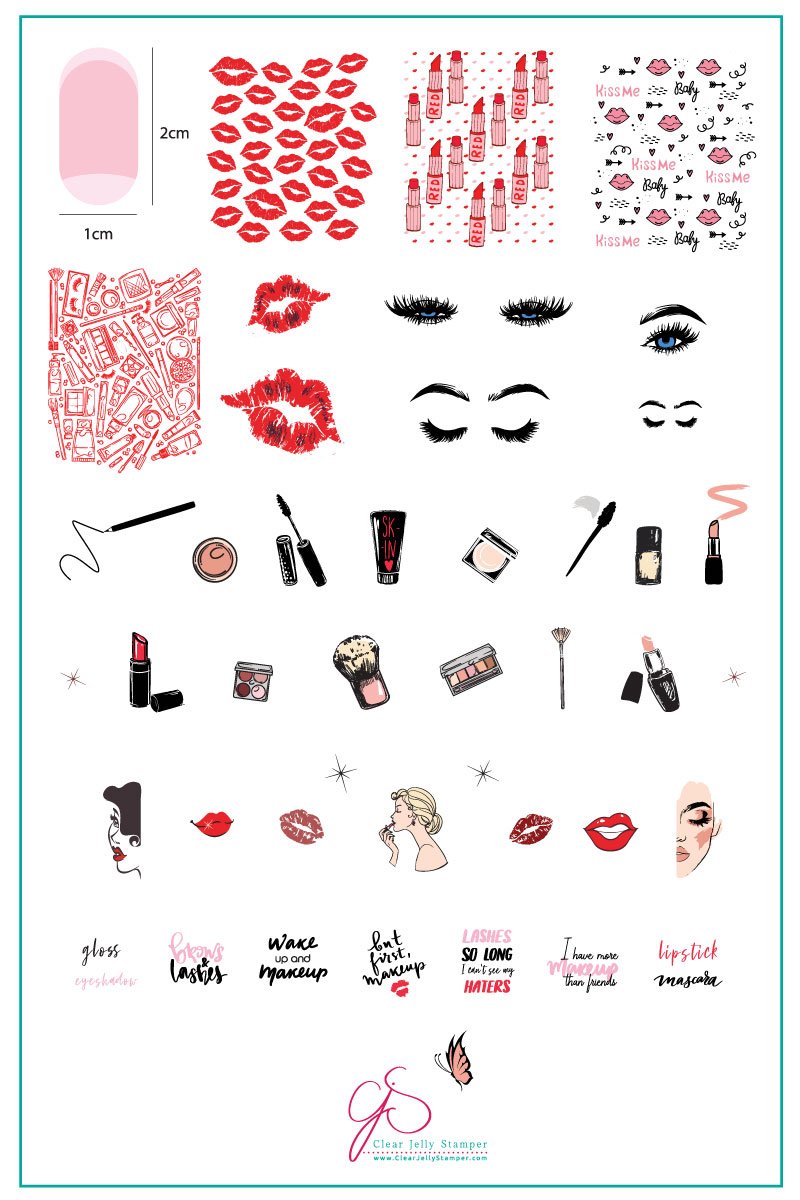 But First, Makeup (CjS-189)  - Clear Jelly Stamping Plate Main image