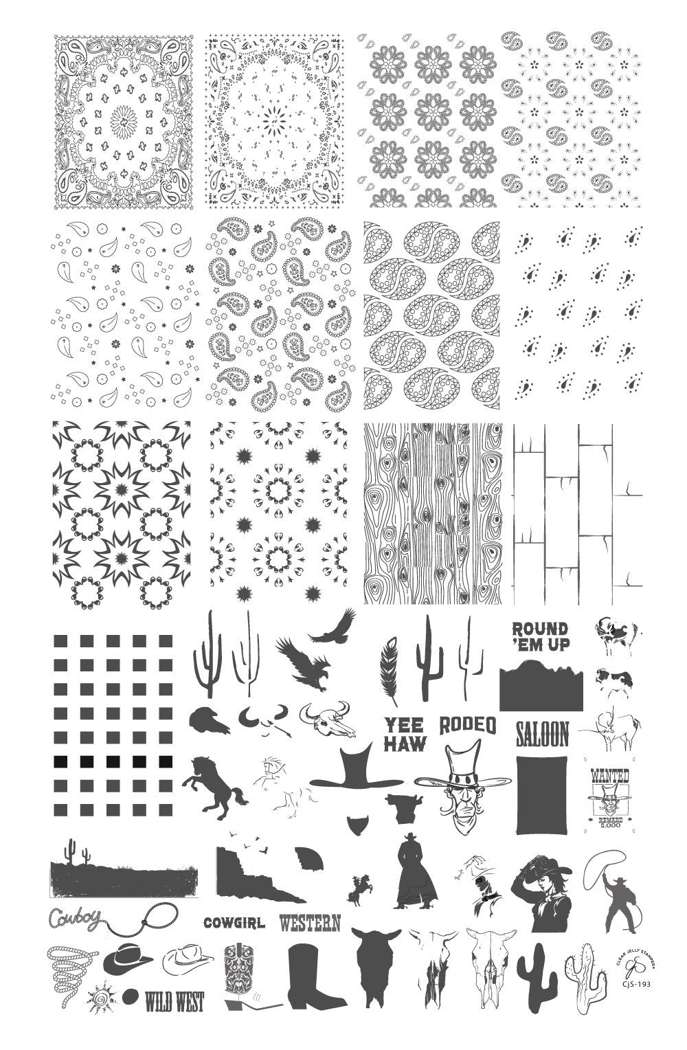 Yee-Haw (CjS-193) - Clear Jelly Stamping Plate Secondary image