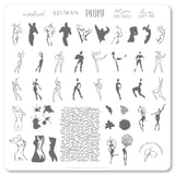 The Nude Series - In the Buff (CjS-205) Steel Nail Art Medium Stamping Plate