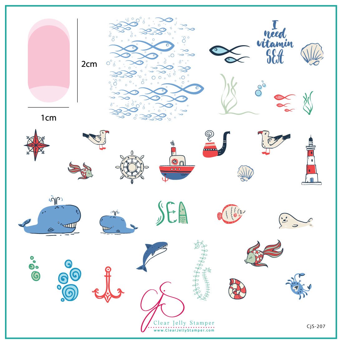 I Need Vitamin SEA (CjS-207) - CJS Medium Stamping Plate Main image