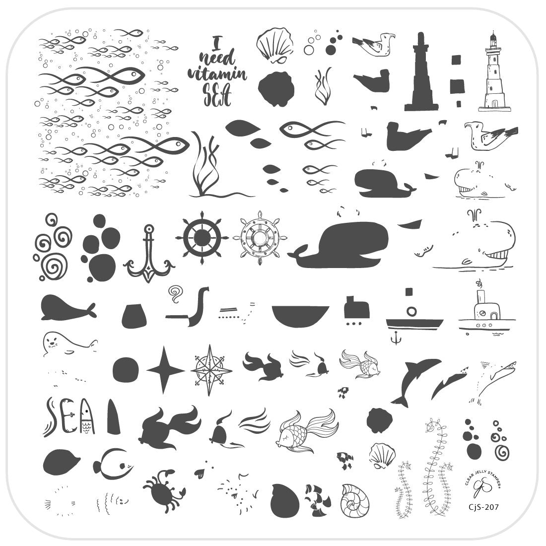 I Need Vitamin SEA (CjS-207) - CJS Medium Stamping Plate Secondary image