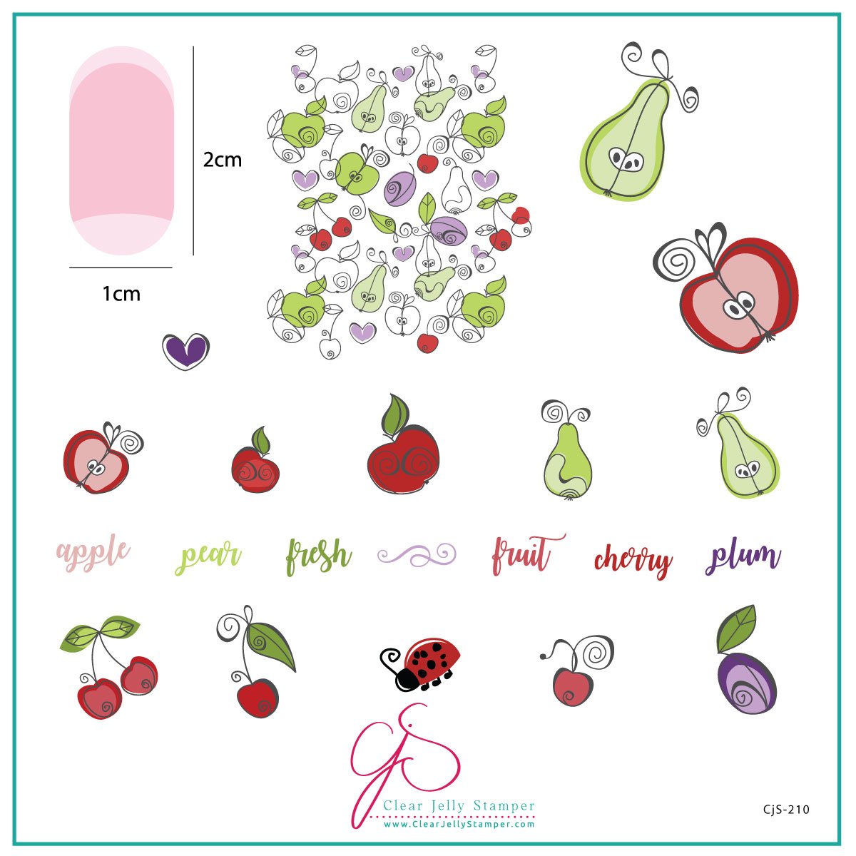 Fruit Cocktail Collection - Take Your Pick! (CjS-210) - CJS Medium Stamping Plate Main image