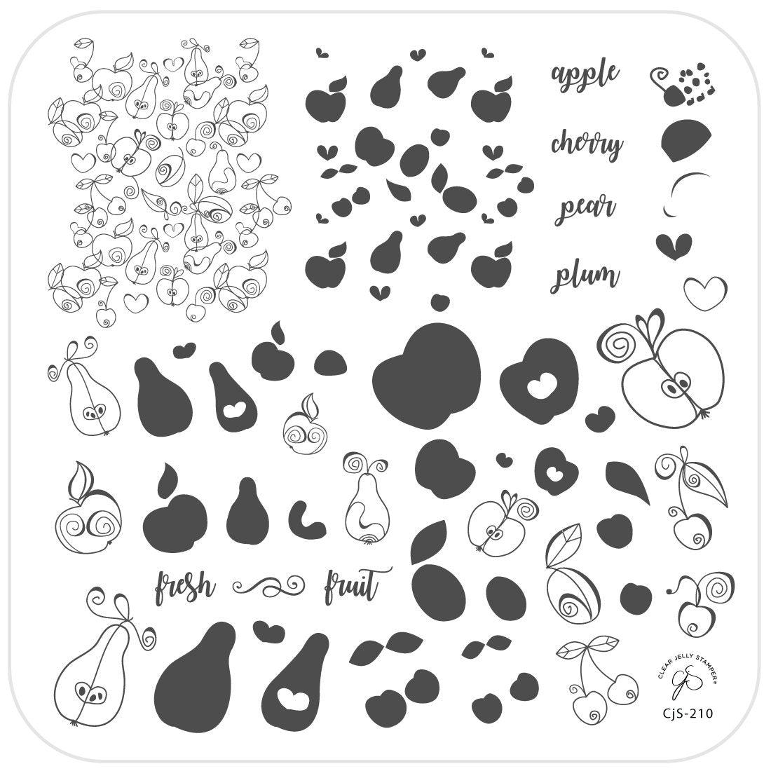 Fruit Cocktail Collection - Take Your Pick! (CjS-210) - CJS Medium Stamping Plate Secondary image