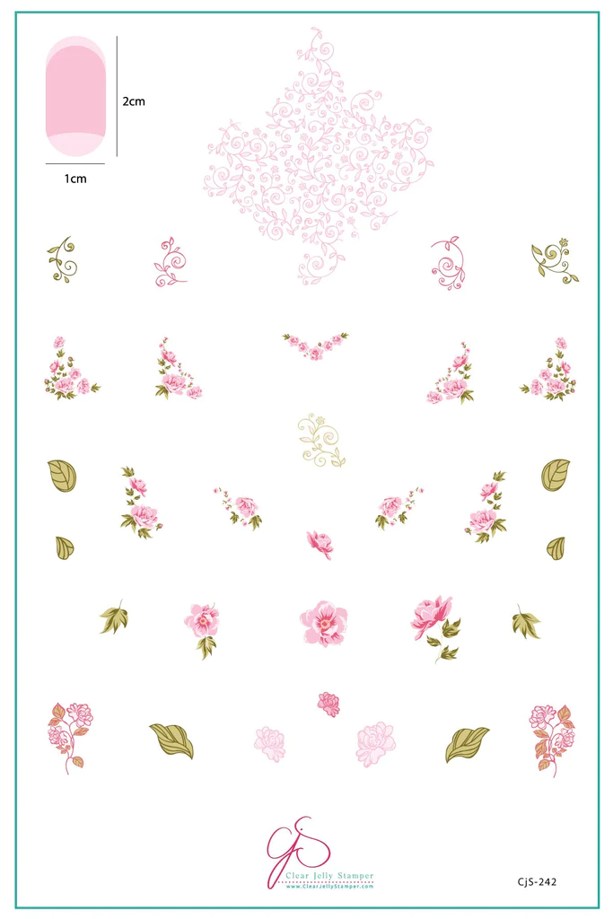 Summer Rose (CjSH-242)  Steel Nail Art Stamping Plate Main image