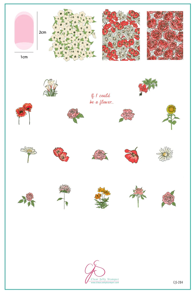 If I Could be a Flower (CjS-284) - Clear Jelly Stamping Plate Secondary image